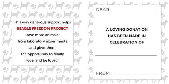 Donation Card "In Celebration Of"