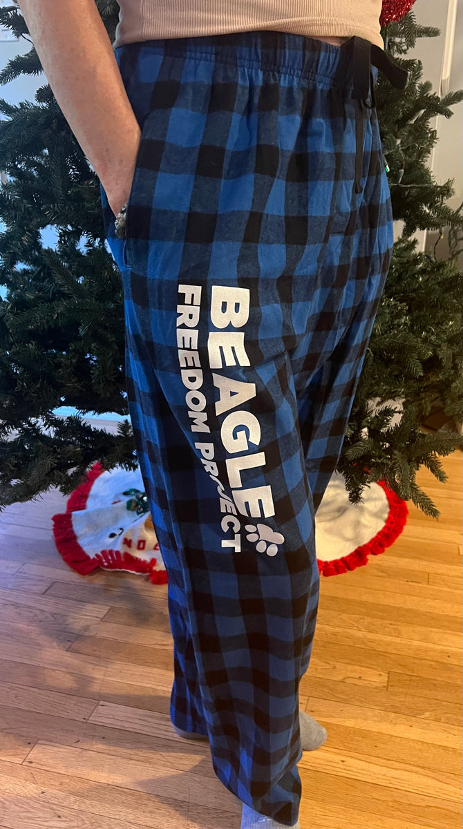 BFP Blue Flannel Pajama Pants Beagle Freedom Project™