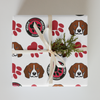 BFP Beagle Paw Print Wrapping Paper Sheets