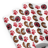 BFP Beagle Paw Print Wrapping Paper Sheets