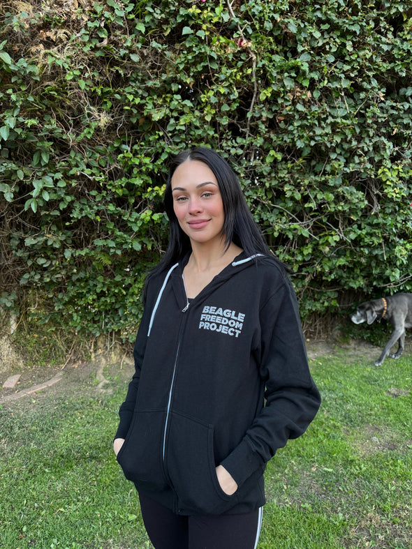 "Free The Beagles" Active Zip Hoodie - New Colors