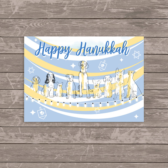 "Dog Pack" Hanukkah Cards - 10 Pack