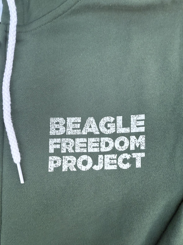 "Free The Beagles" Active Zip Hoodie - New Colors