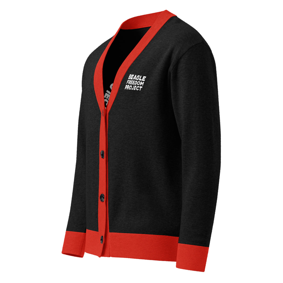 BFP Red & Black Knitted Cardigan – Beagle Freedom Project™