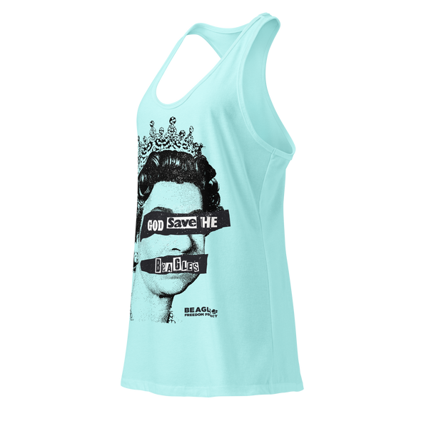 God Save the Beagles Women’s fitted racerback tank top