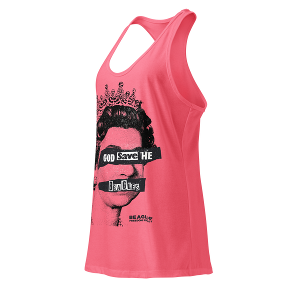 God Save the Beagles Women’s fitted racerback tank top