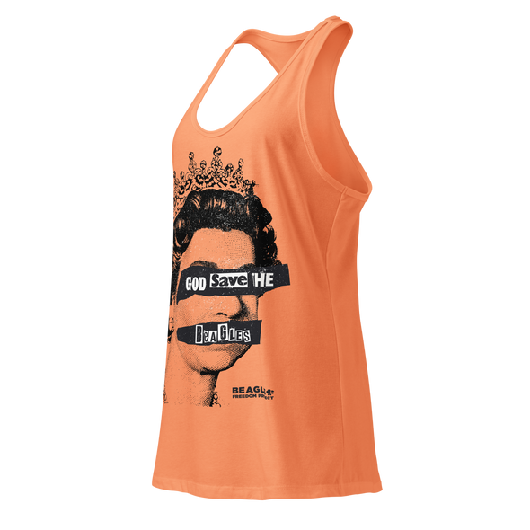 God Save the Beagles Women’s fitted racerback tank top