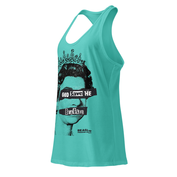 God Save the Beagles Women’s fitted racerback tank top